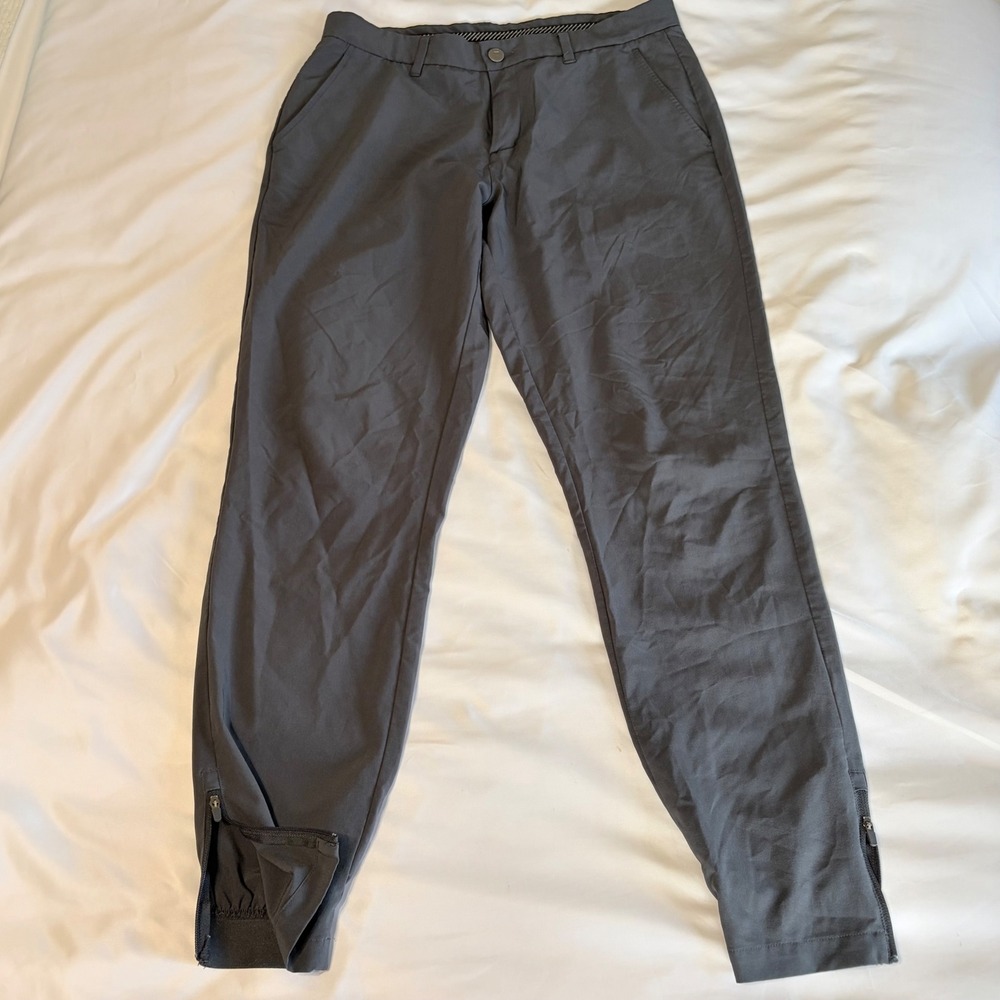Primo Golf Joggers Mens 32 Regular Gray Tapered Zipper Cuff Performance Pants